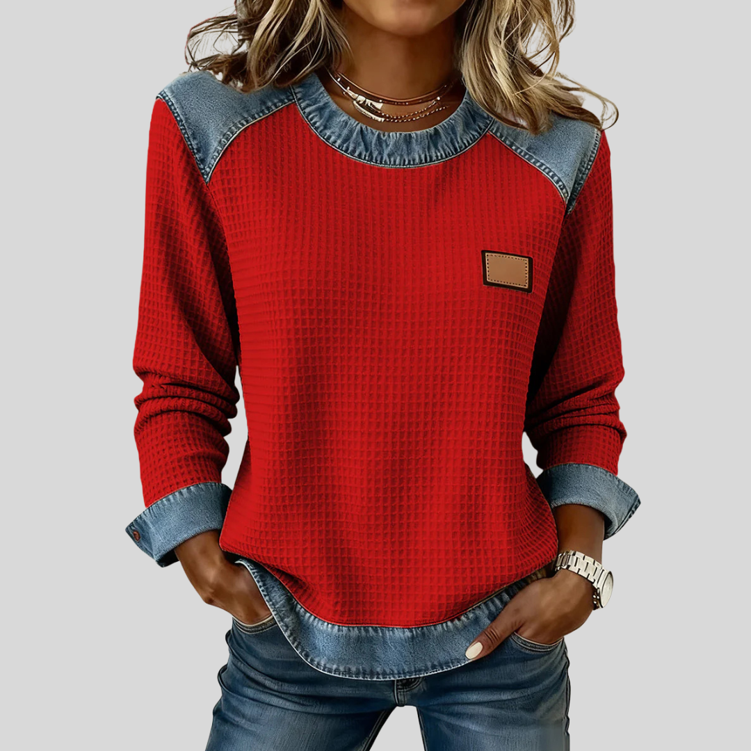 Felpa Denim Goffrata per Donna Amélie