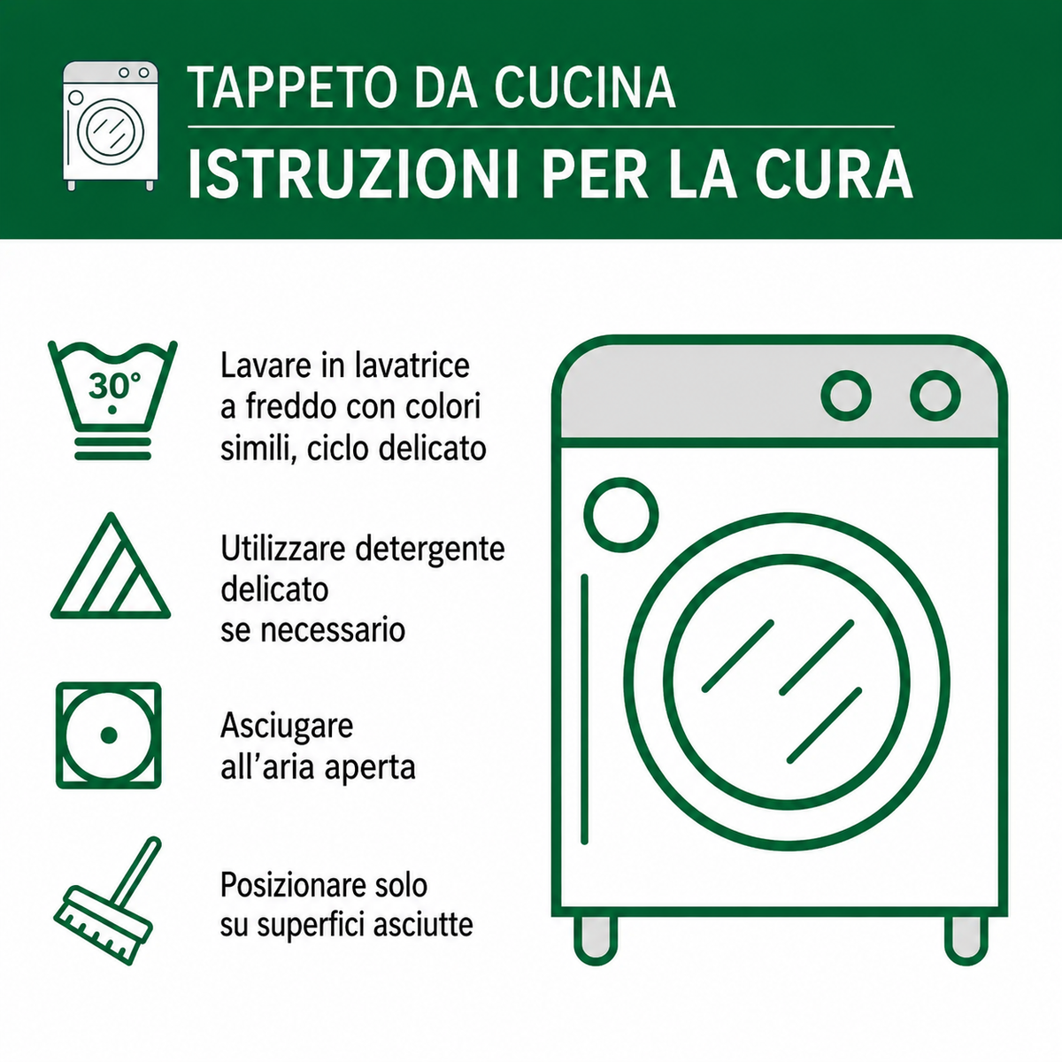 Tappeto da cucina antiscivolo con vita marina