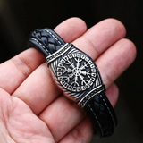 Elmo del Terrore – Bracciale in pelle con simbolo nordico – immagine 3