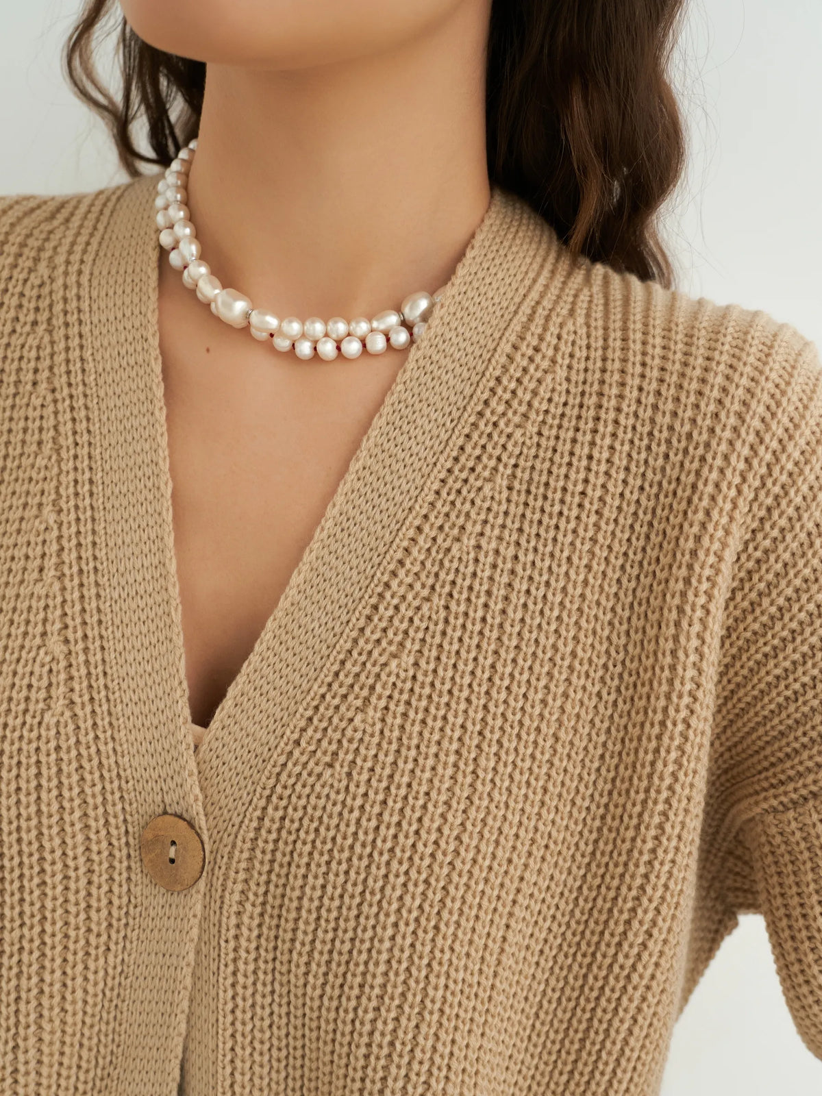 Maëlle | Cardigan corto con bottoni in maglia