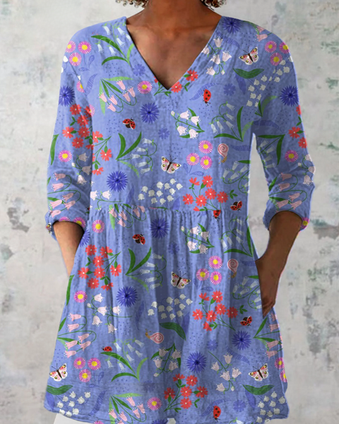 Aline | Blusa Lunga con Scollatura a V