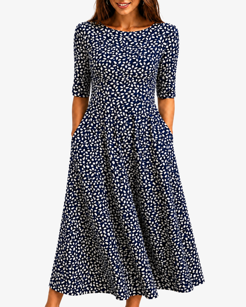 Midnight Bloom Pocket Maxi Dress