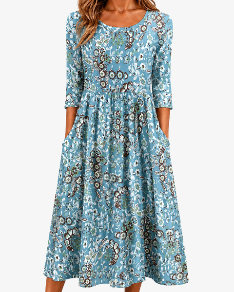Coastal Garden Pocket Maxi Dress