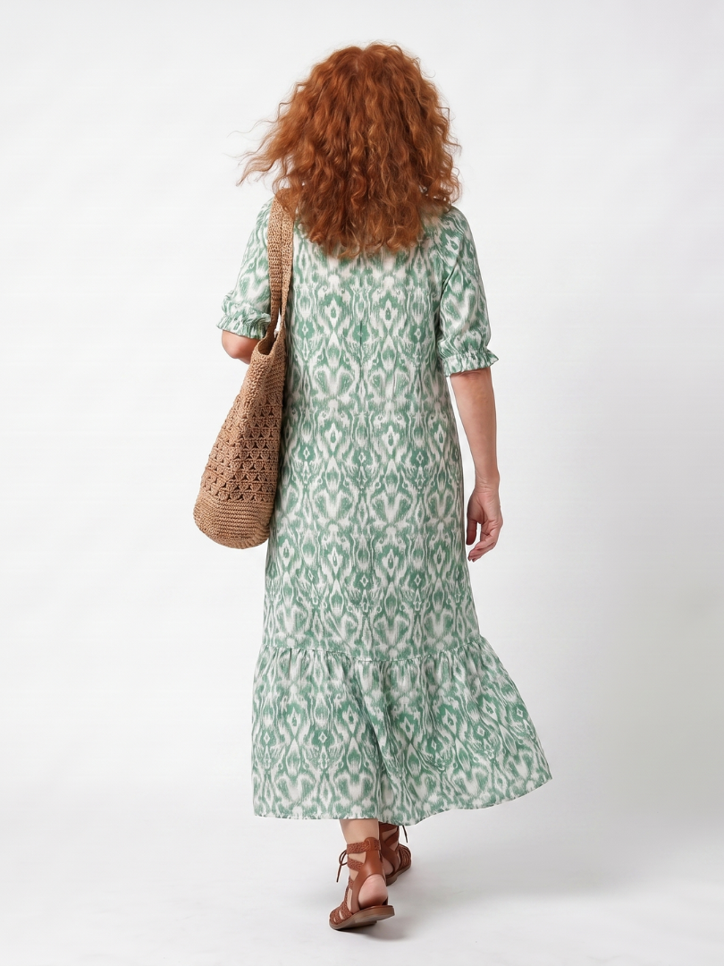 Ilara | Vestito Midi con Scollo a V e Frange
