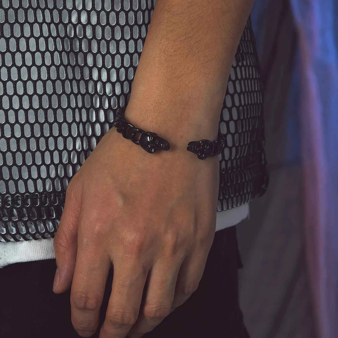 Bracciale a polsino con simbolo del mietitore