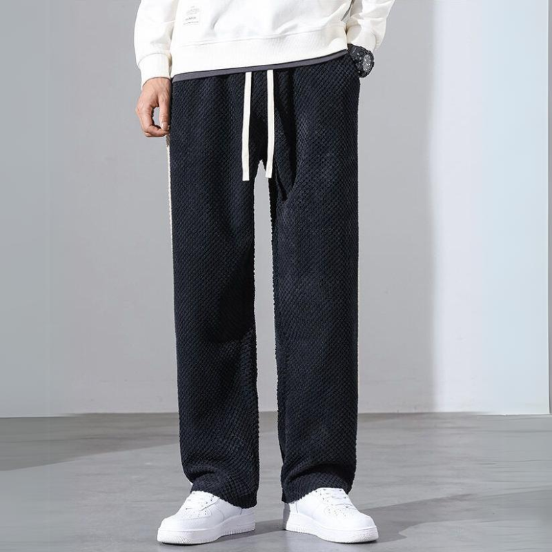 Pantaloni Jogger in Velluto a Coste Waffle