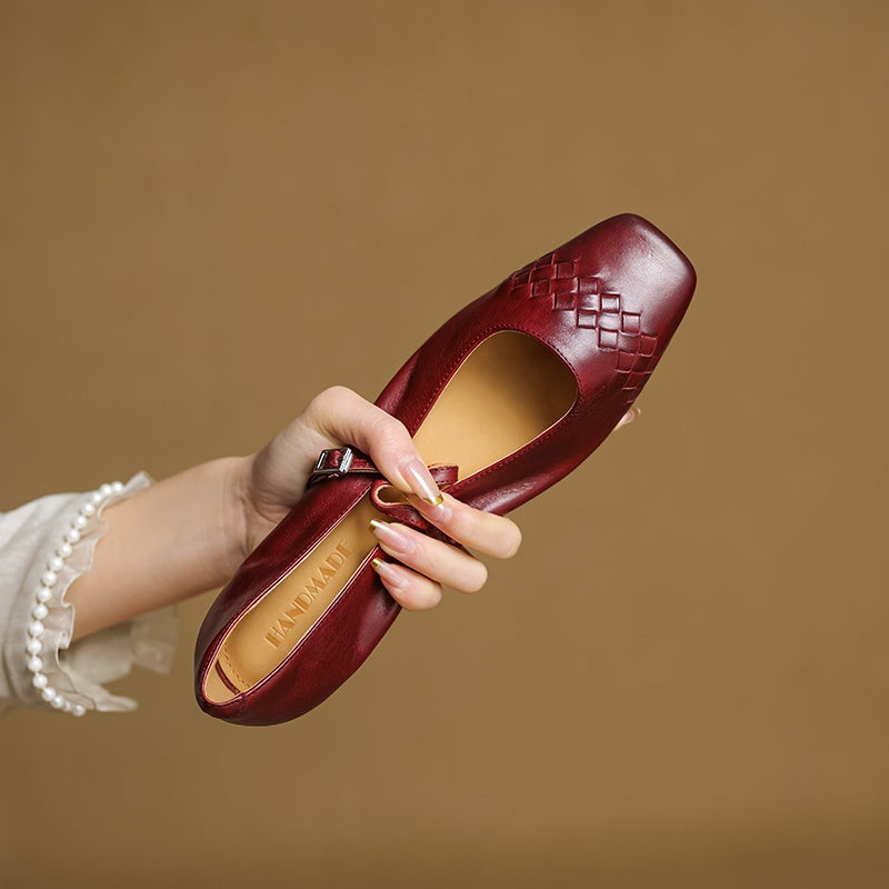 Verity | Ballerina Mary Jane a Punta Quadrata