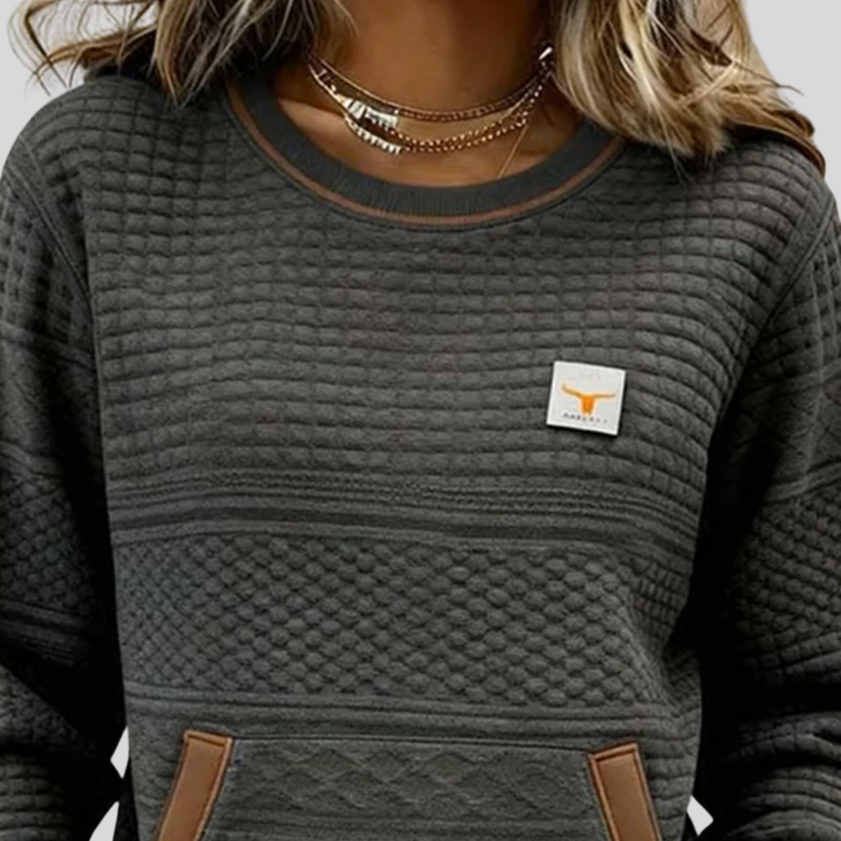 Felpa trapuntata da donna Chloé con scollo rotondo