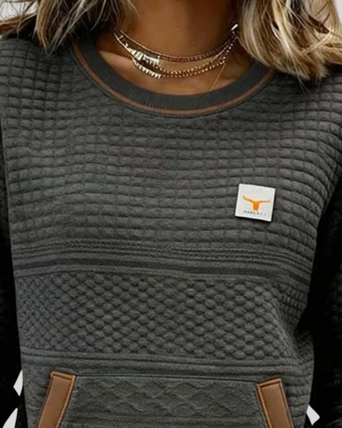 Felpa trapuntata da donna Chloé con scollo rotondo