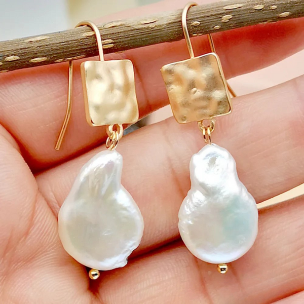 Orecchini chic con perle d'acqua dolce