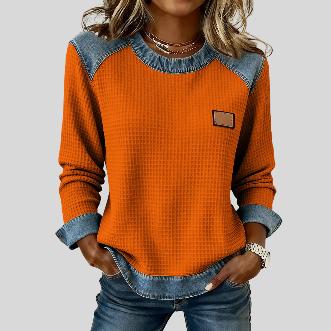 Felpa Denim Goffrata per Donna Amélie