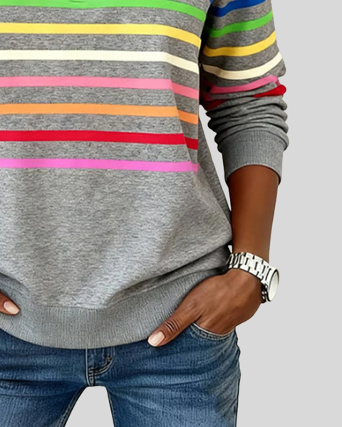 Felpa con cappuccio e zip da donna Nathalie, multicolore