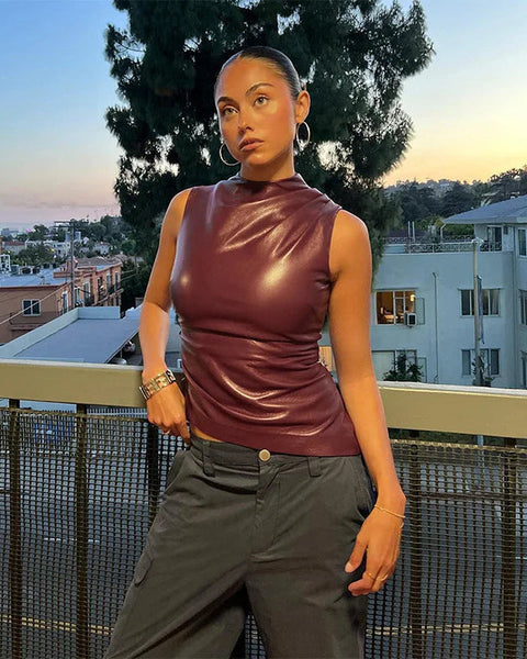 VELARA | Top in Pelle Luxe