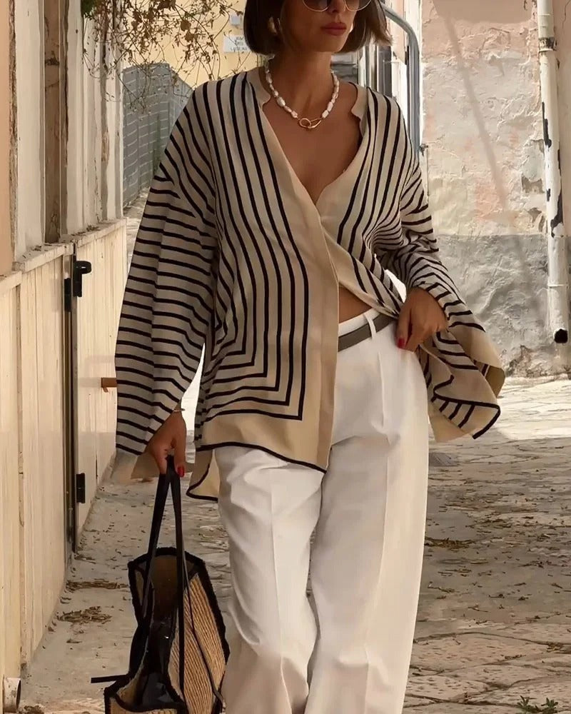 Camicia casual a righe