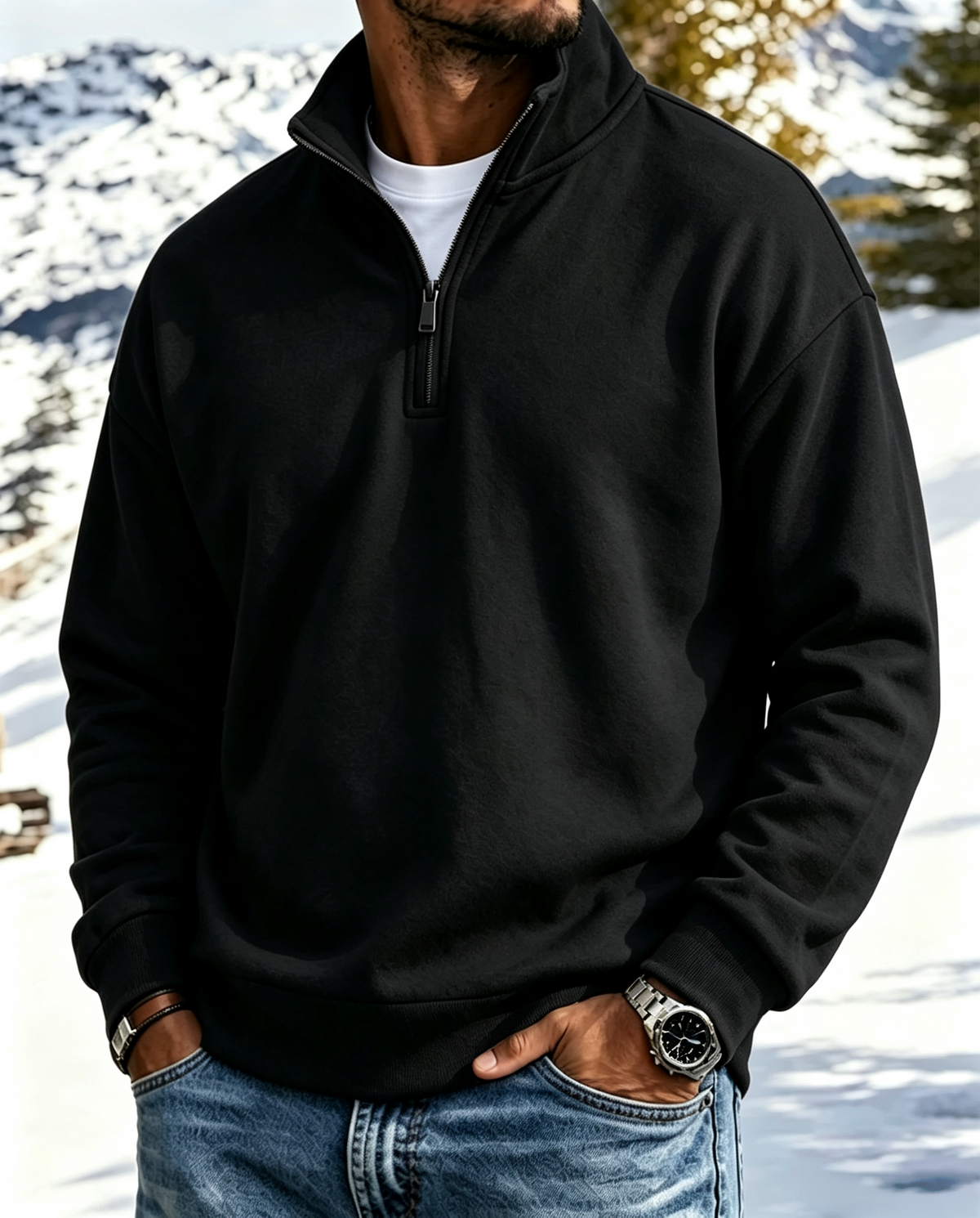 Colin Pullover con Zip a Quarto