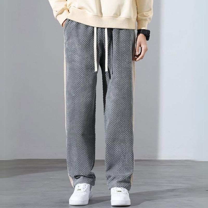 Pantaloni Jogger in Velluto a Coste Waffle