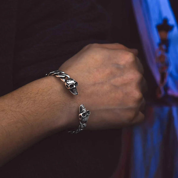 Bracciale a polsino con simbolo del mietitore