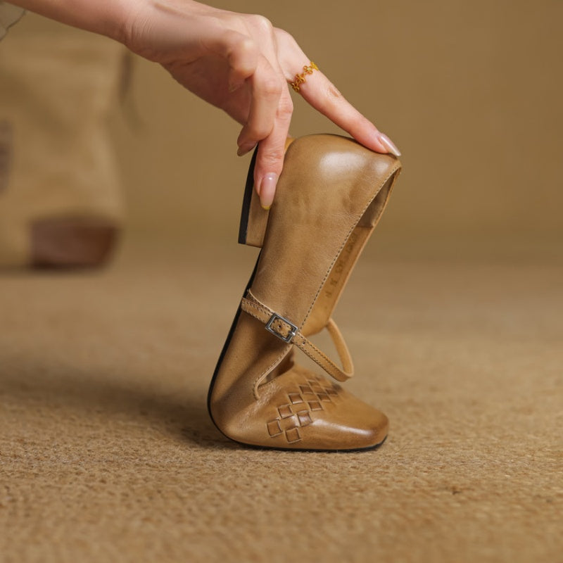 Verity | Ballerina Mary Jane a Punta Quadrata