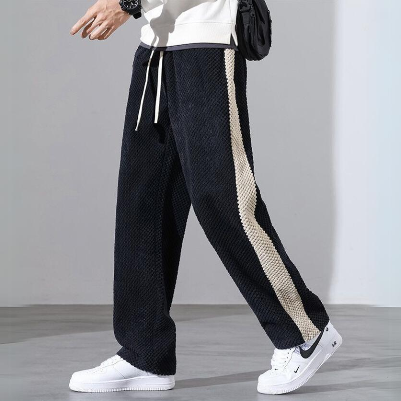 Pantaloni Jogger in Velluto a Coste Waffle