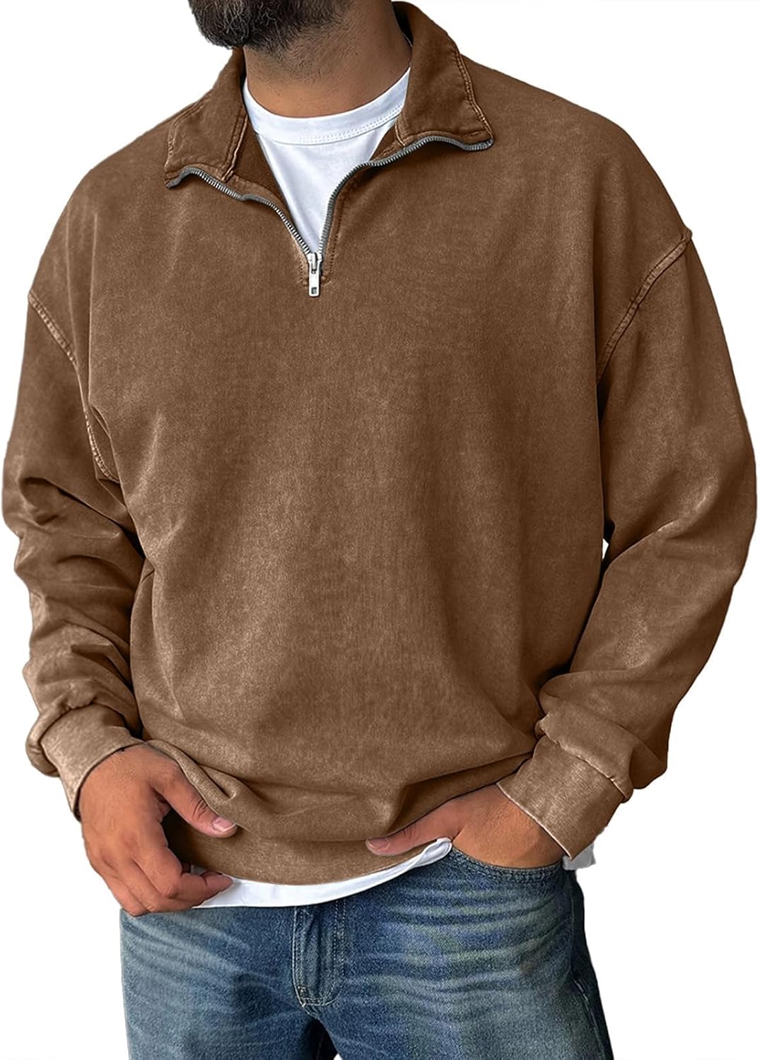 Tristan Pullover a Mezzo Zip