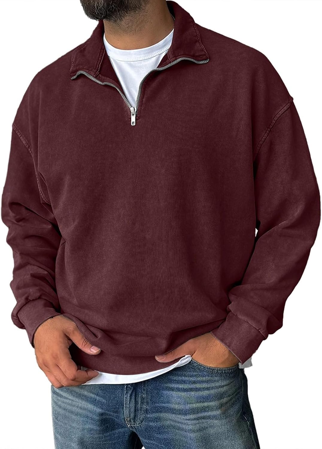 Tristan Pullover a Mezzo Zip