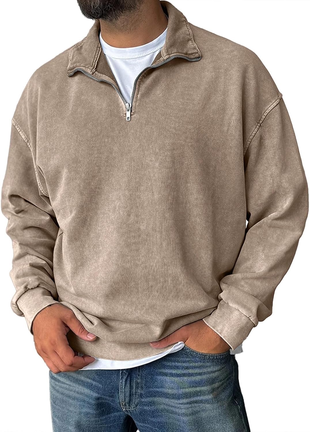 Tristan Pullover a Mezzo Zip
