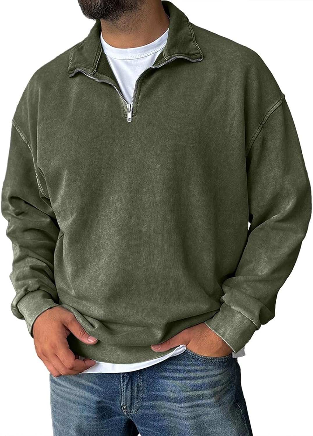 Tristan Pullover a Mezzo Zip