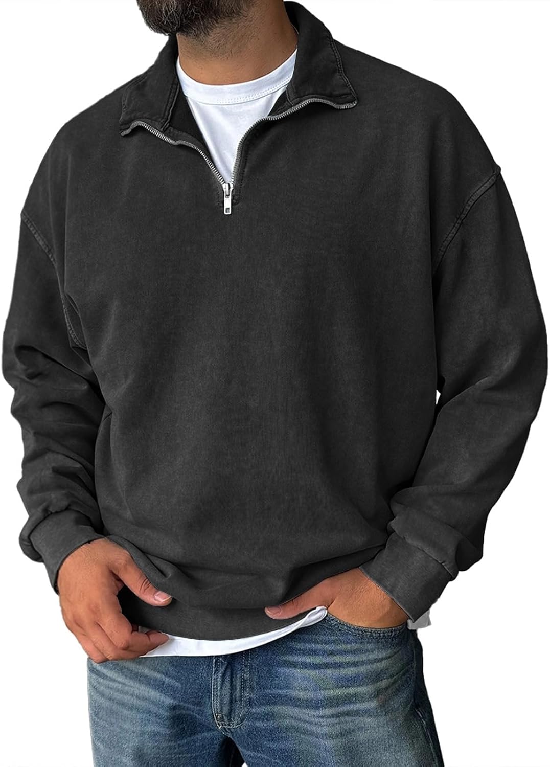 Tristan Pullover a Mezzo Zip