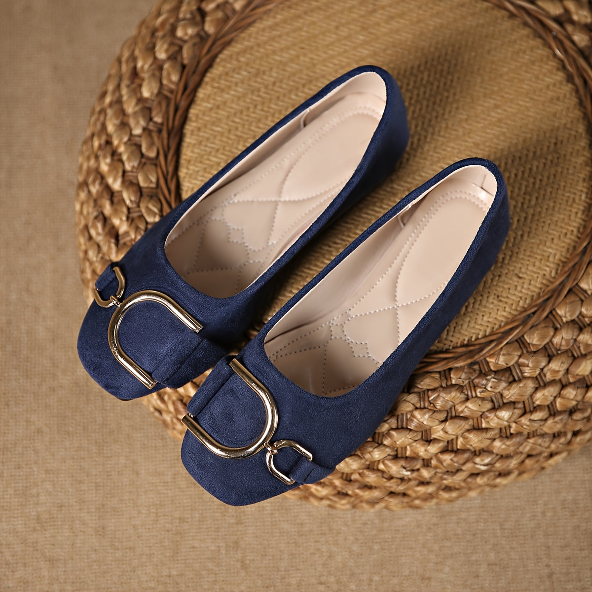 Iris™ | Ballerine con punta quadrata e fibbia