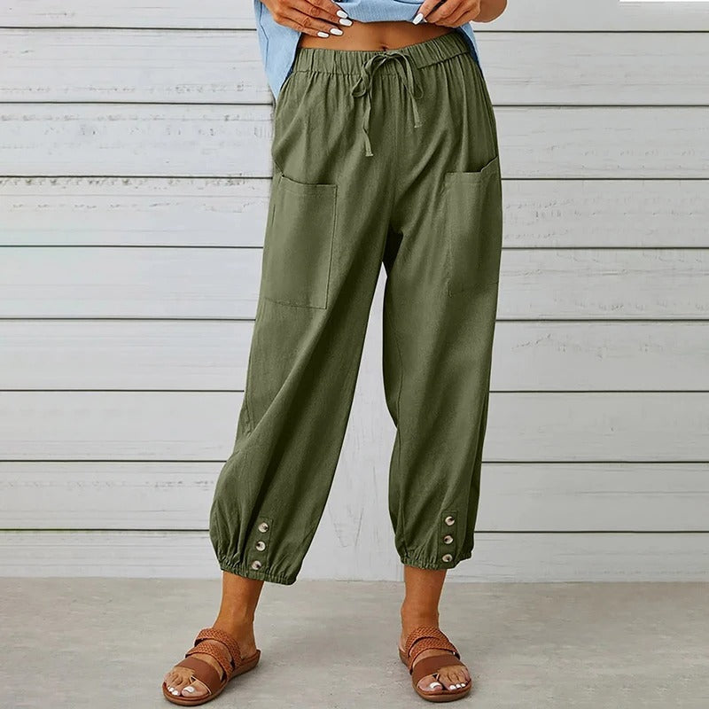 Pantaloni in Lino Capri