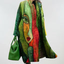  Design con volto femminile verde