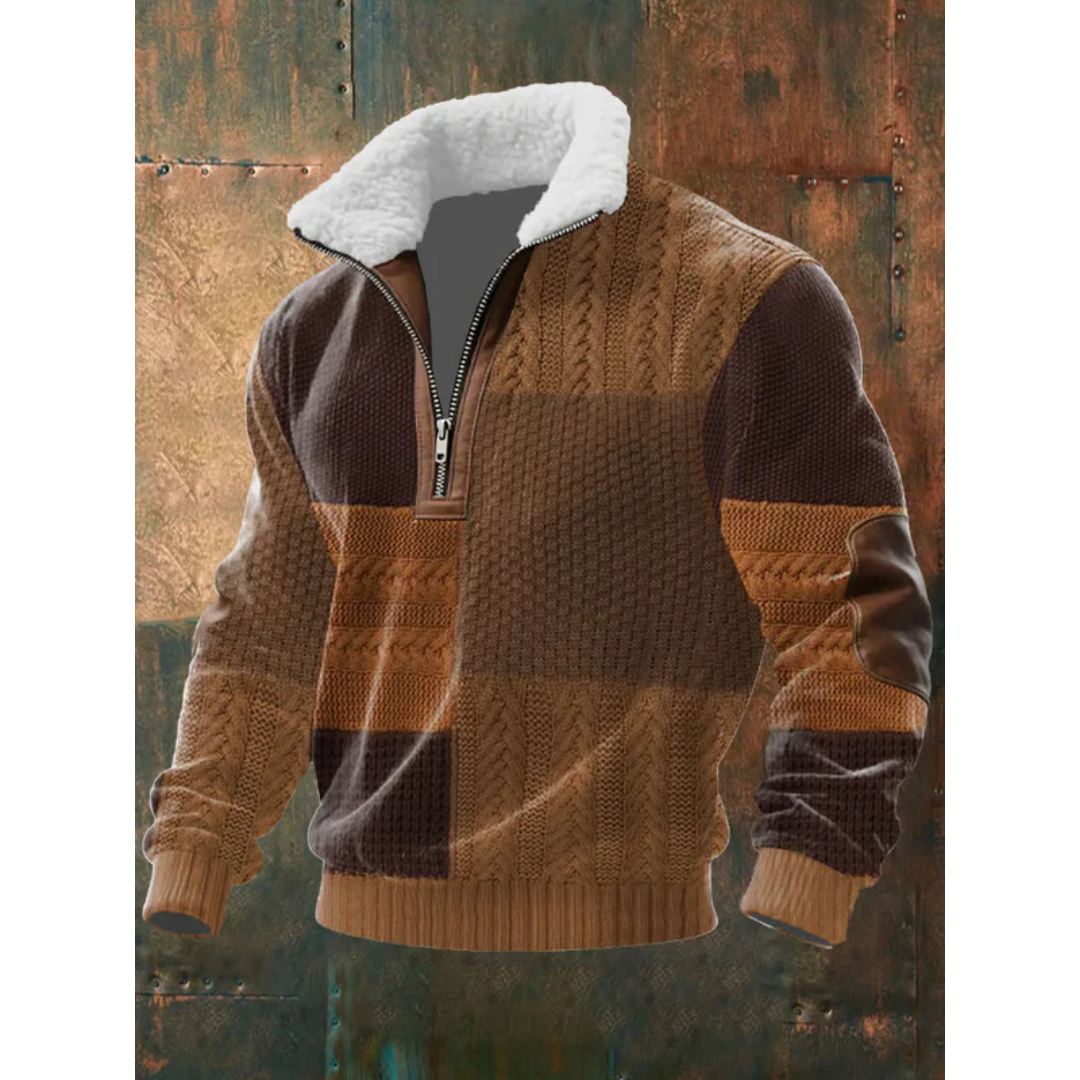 PULLOVER IN FLEECE CON COLLO ALTO
