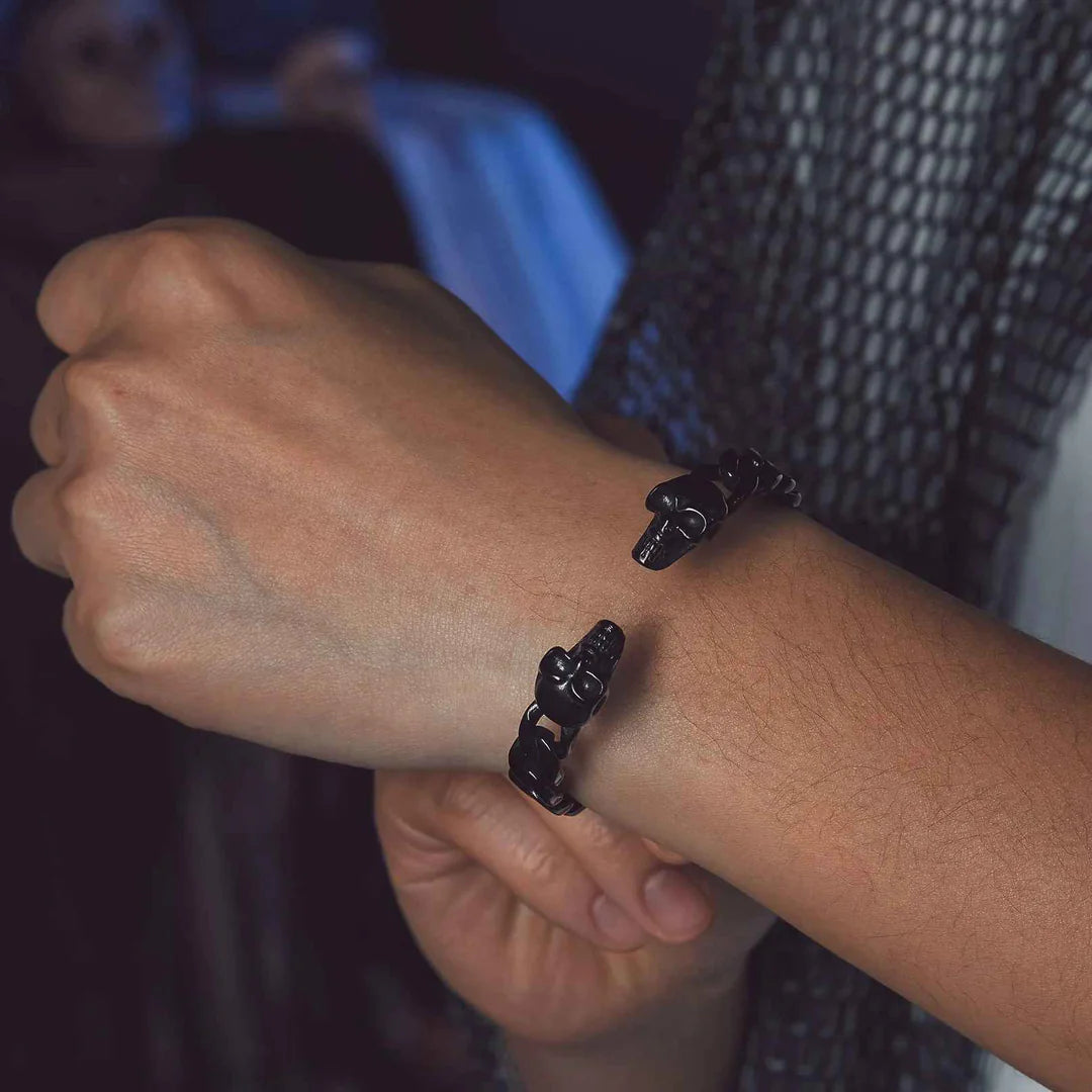Bracciale a polsino con simbolo del mietitore