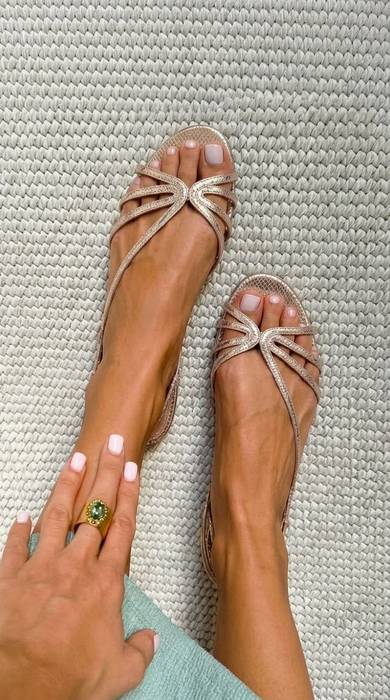 Sandali metallizzati con cinturini