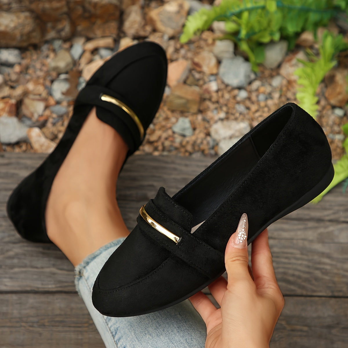 Agnes™ | Mocassini in Simil Camoscio a Punta