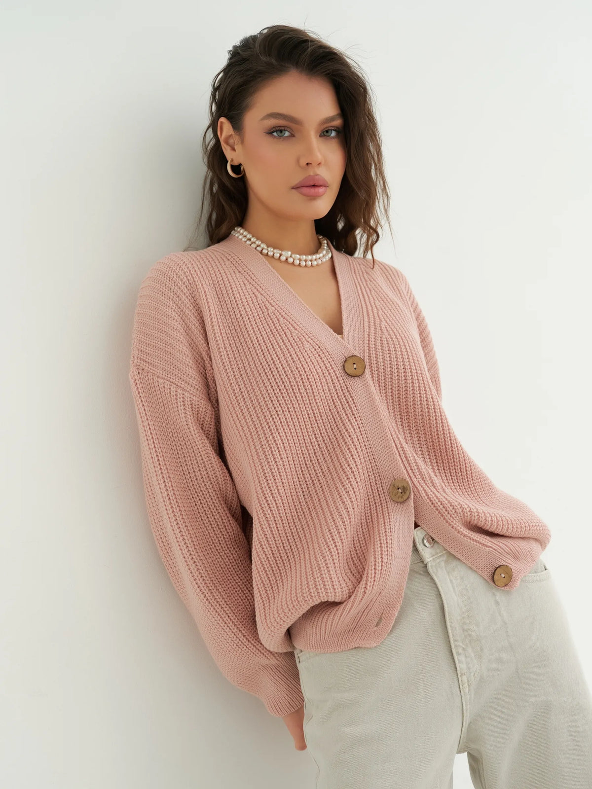 Maëlle | Cardigan corto con bottoni in maglia