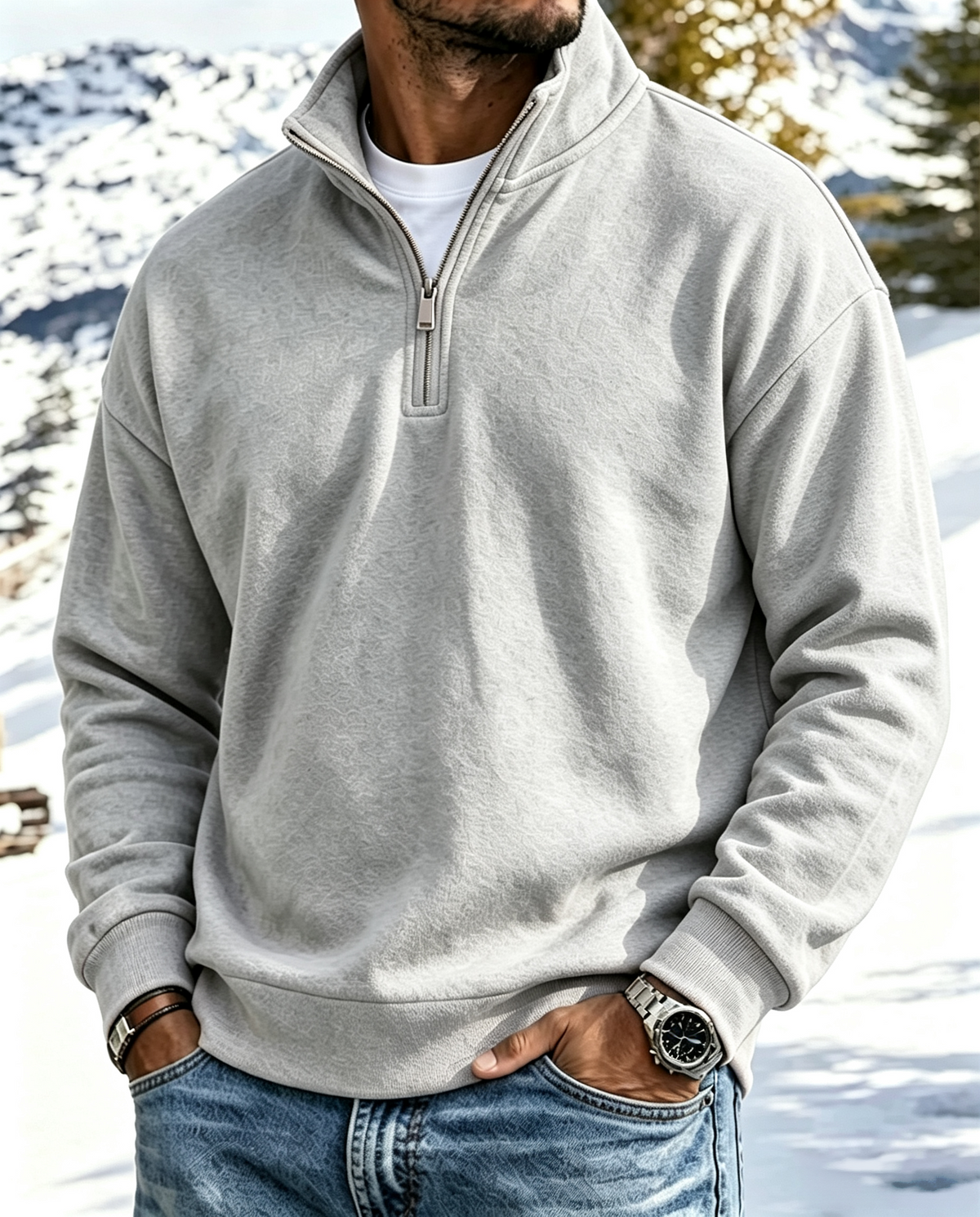 Colin Pullover con Zip a Quarto