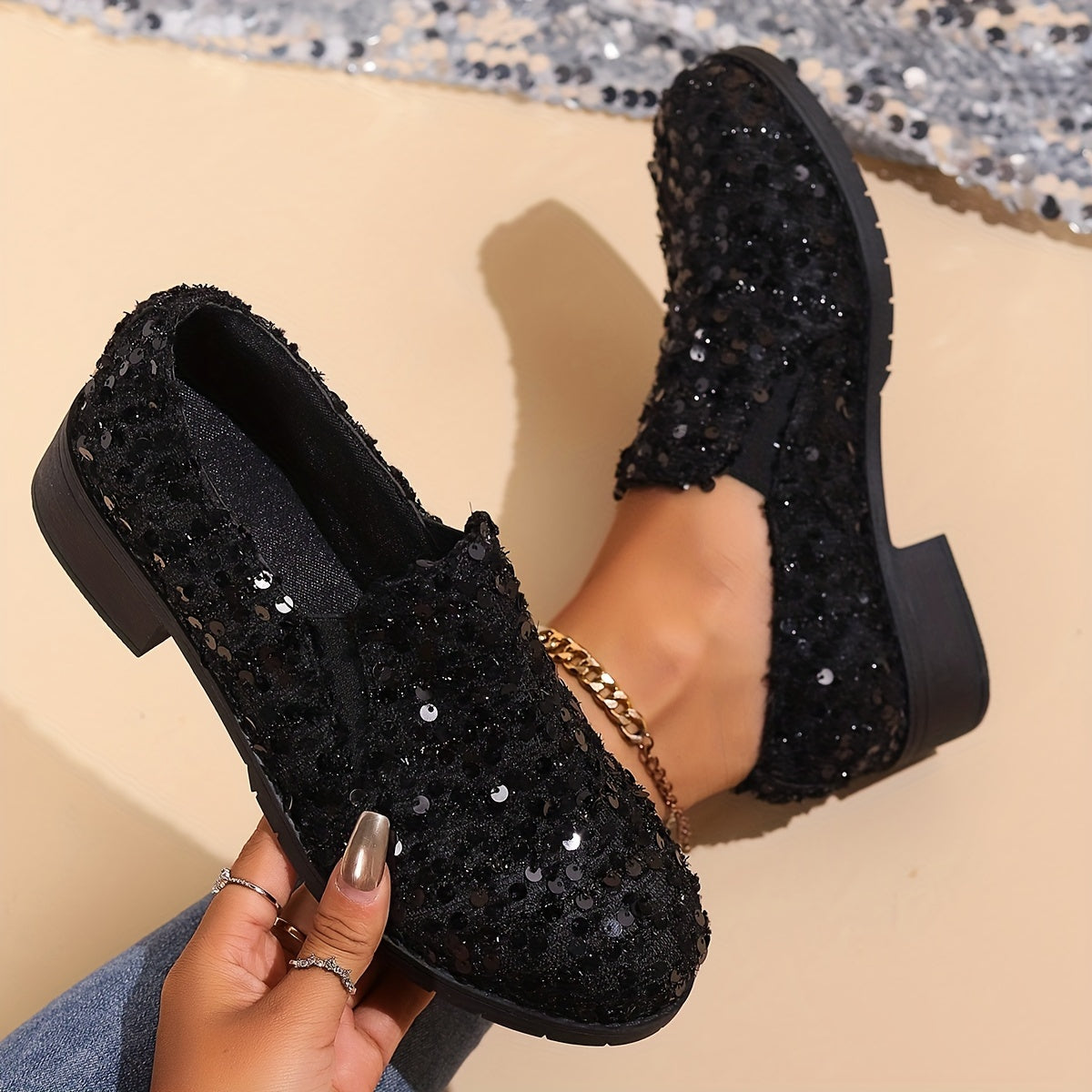 Mabel™ | Mocassini Slip-On con Paillettes