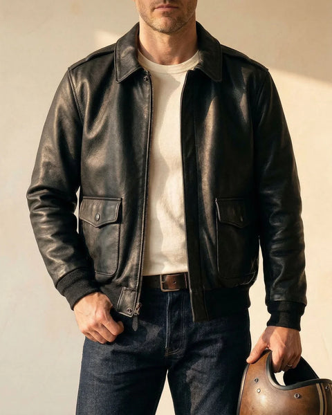 Leonardo — Giacca in Pelle Aviator