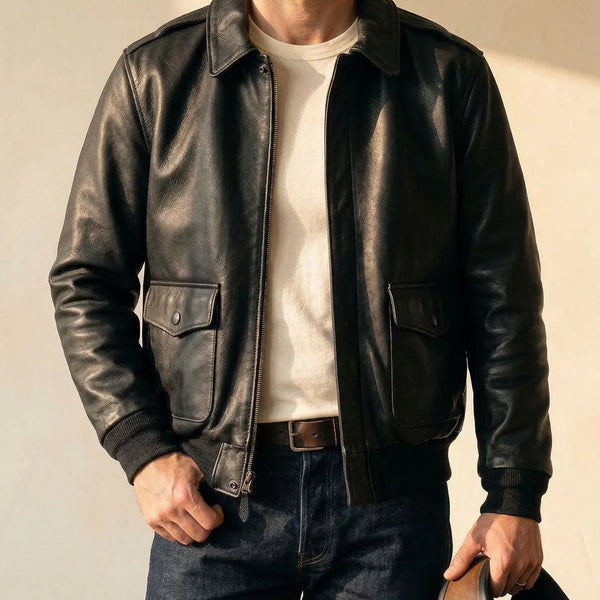 Leonardo — Giacca in Pelle Aviator
