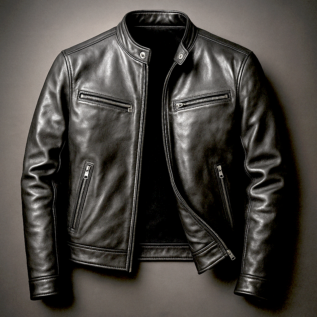 Simone | Giacca vintage in pelle con zip