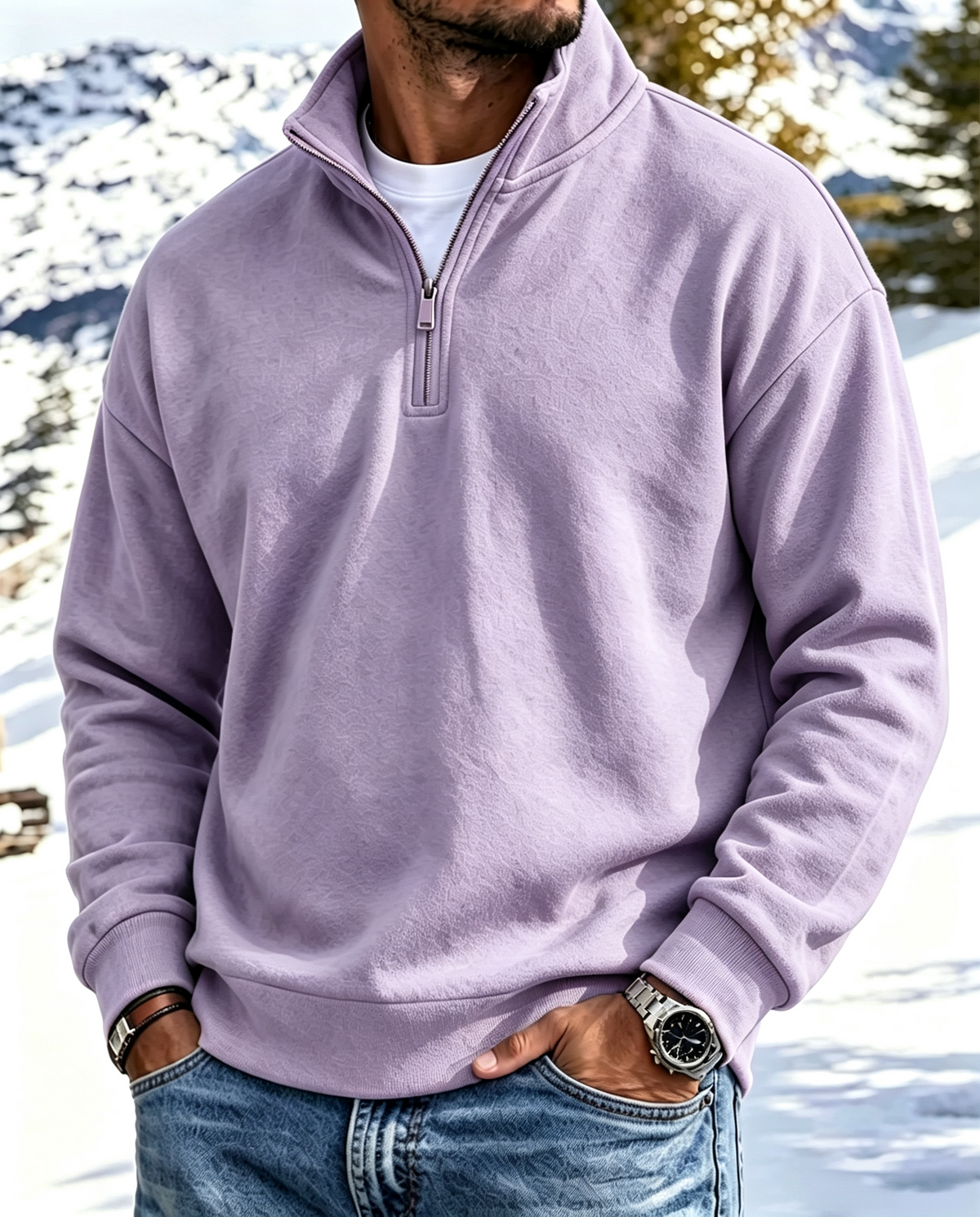 Colin Pullover con Zip a Quarto