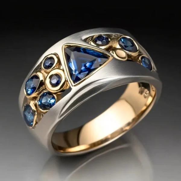 Anello Corona Zaffiro Reale