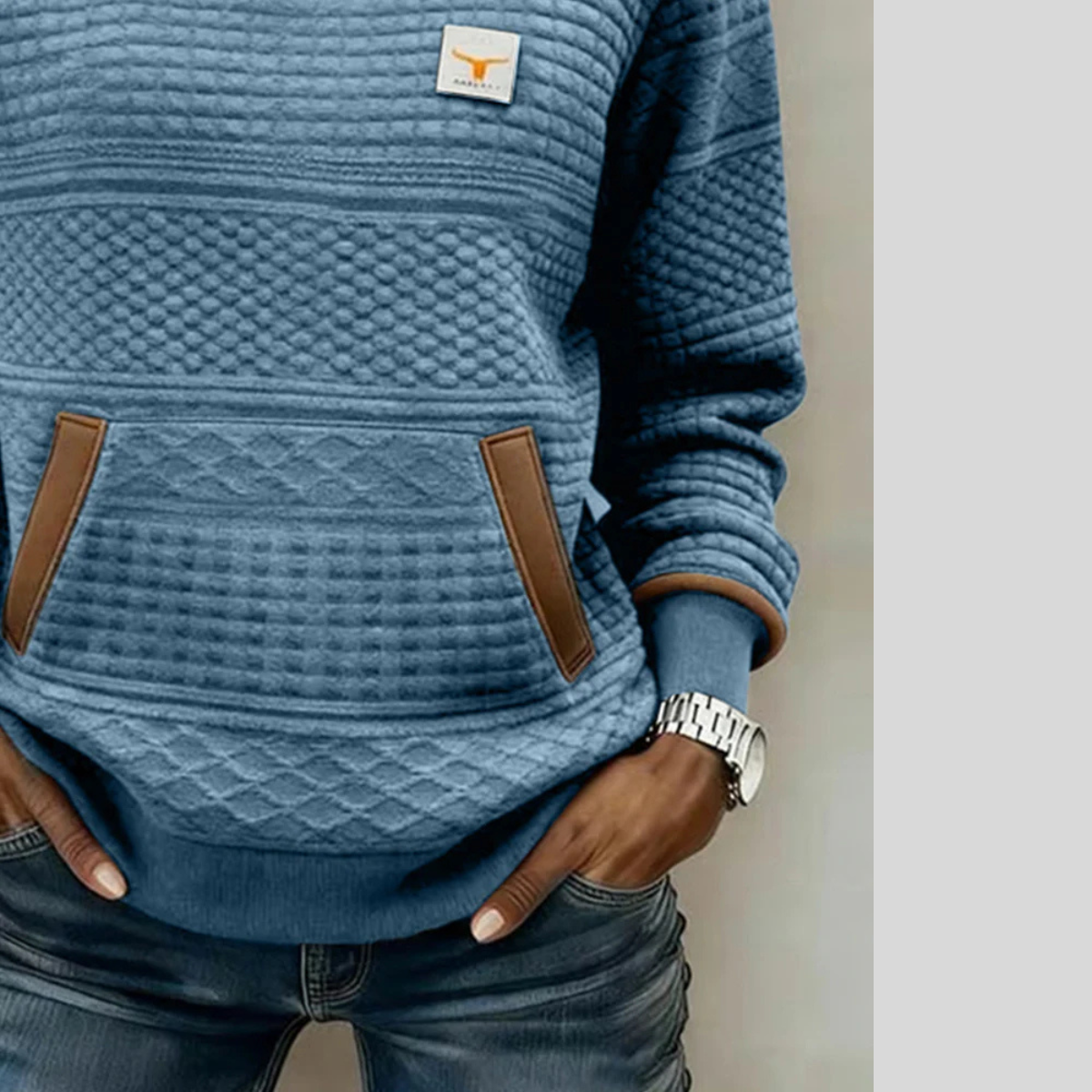 Felpa trapuntata da donna Chloé con scollo rotondo