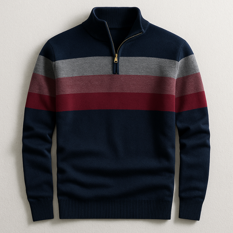 Pullover Bradford con Zip a Quarto