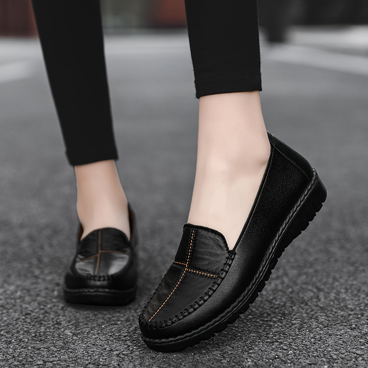 Edith™ | Mocassini Confortevoli Cuciti