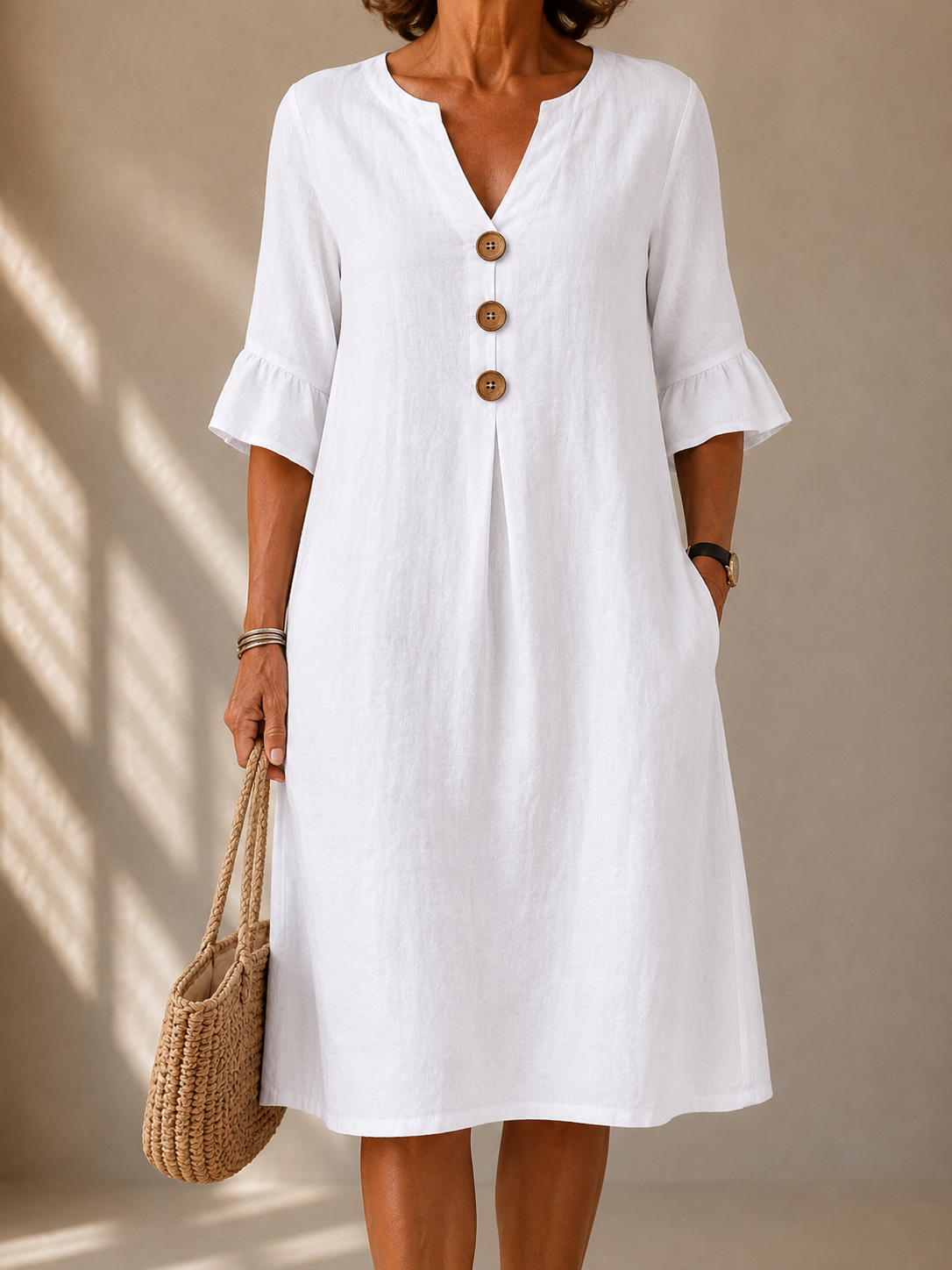 Audrey™ | Vestito a Bottoni