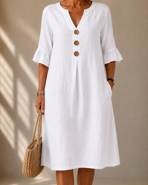 Audrey™ | Vestito a Bottoni