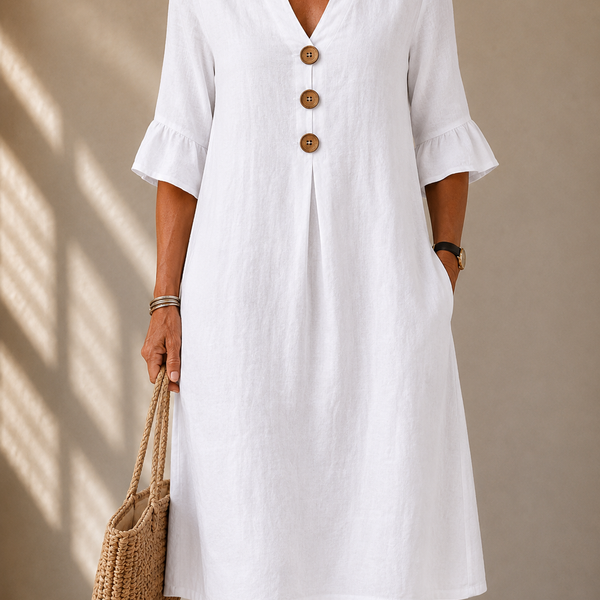 Audrey™ | Vestito a Bottoni