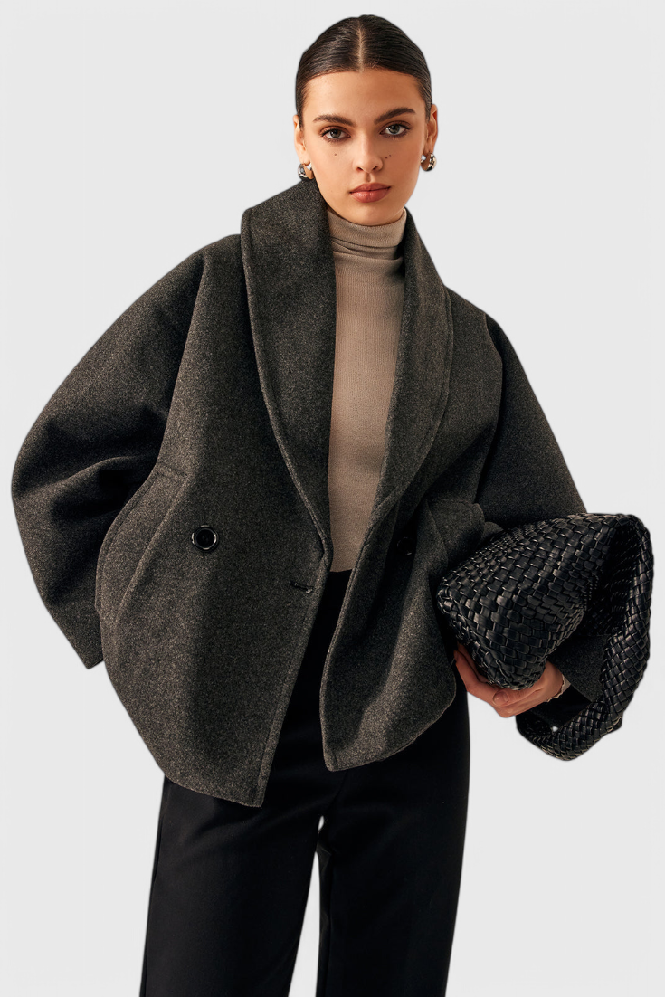 Penelope | Cappotto Oversize con Collo a Sciarpa